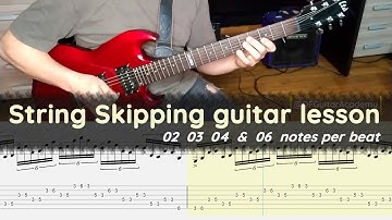 String Skipping guitar lesson (Pentatonic scale)