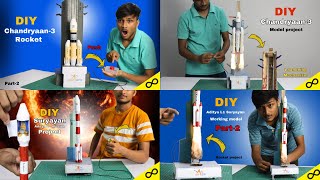 DIY 4 working rocket project | Chandrayaan-3, Aditya l1