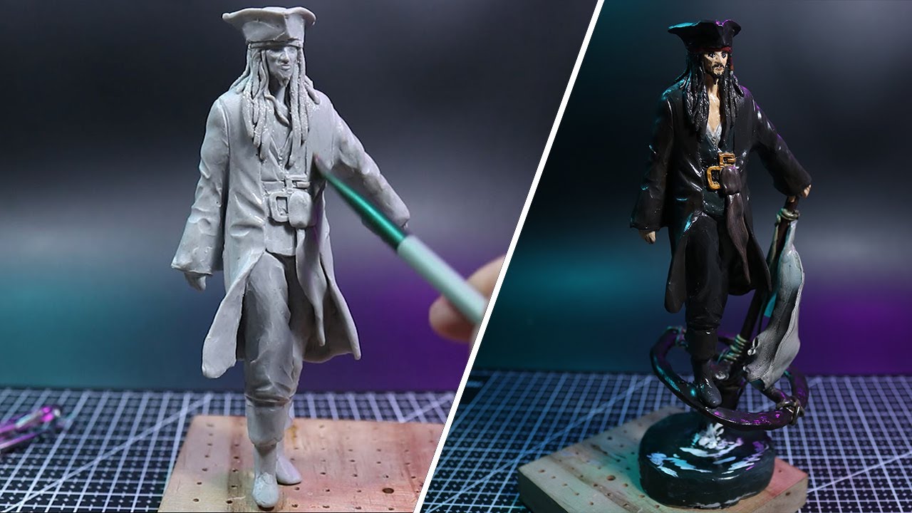 Sculpting CAPTAIN JACK SPARROW | Pirates Of The Caribbean
