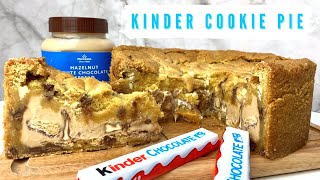 HOW TO MAKE A KINDER COOKIE PIE | Kinder Baking Recipe's | The Geeky Baker