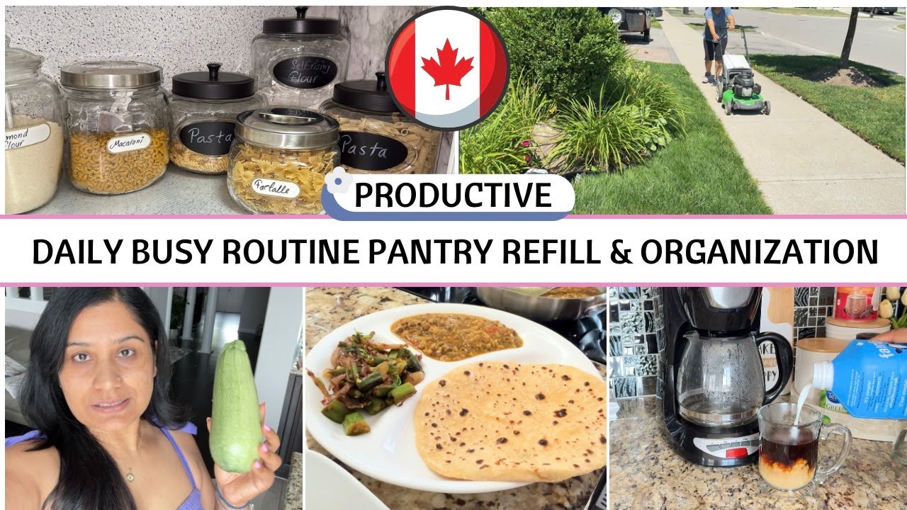 Kitchen Pantry Refill & Organization Ideas, Full Productive 6Am Morning To Night Daily Canada Vlog