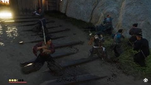 Ghost of Tsushima I Perfect Parry A Sucker Punch Spear Attack While Saving Man No Damage Lethal Mode