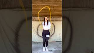 Jump rope tricks practice connecting EB and TS Cross behind the back combos