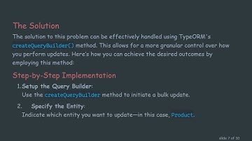 How to Perform a Bulk Update in TypeORM Without Losing Existing Properties