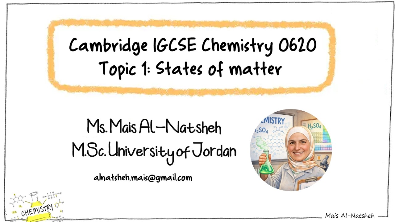 IGCSE Chemistry 0620 | Topic 1: State of matter - YouTube