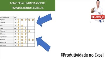 CRIAR UM INDICADOR DE RANQUEAMENTO 5 ESTRELAS | FORMATAÇÃO CONDICIONAL EXCEL