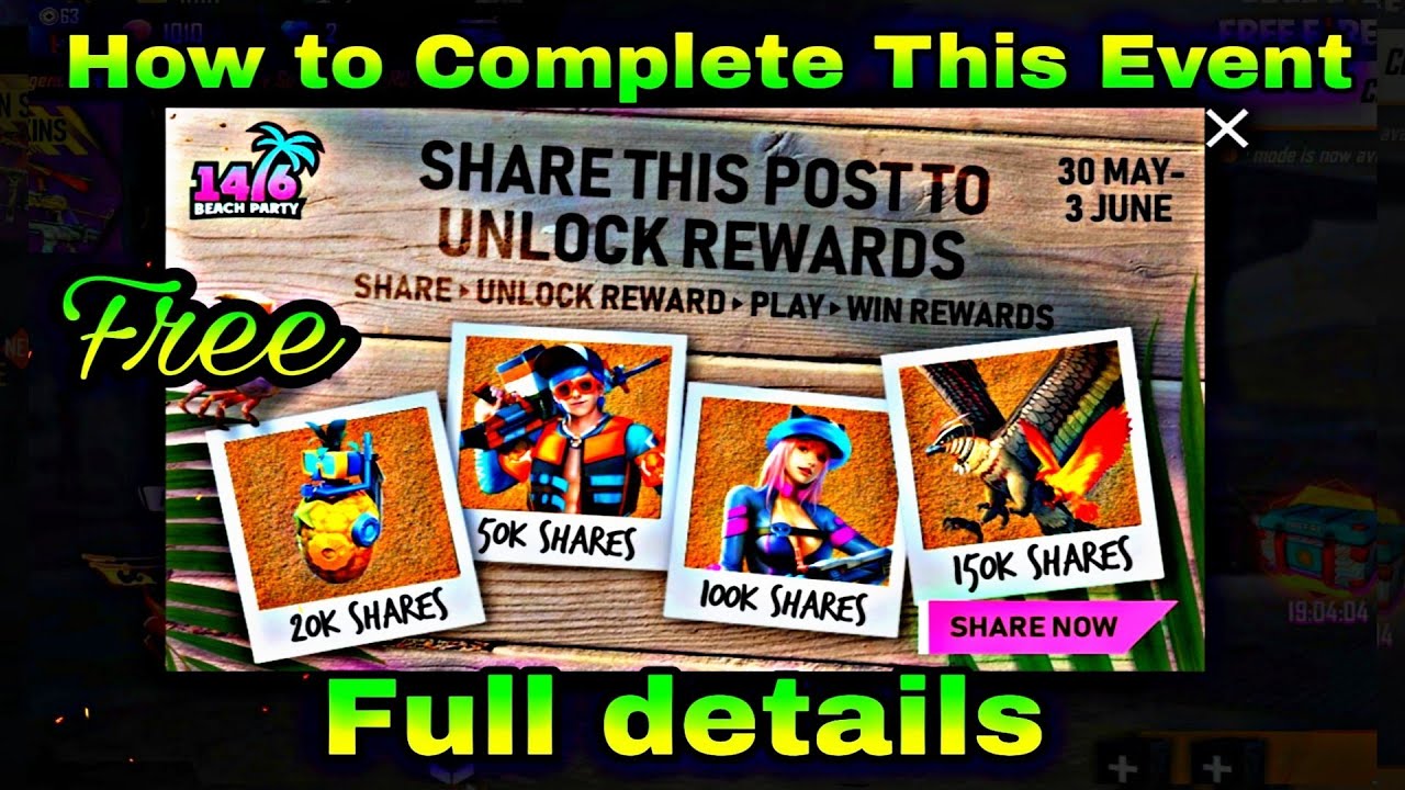 New Share This Post To Unlock Reward New Event in Freefire || How to Complete Share This Post Event