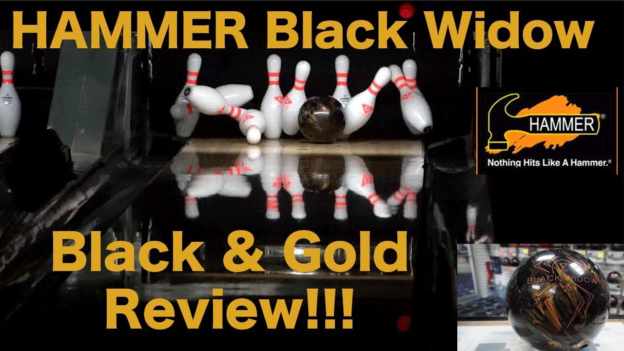 Hammer Black Widow Black/Gold Bowling Ball Reaction Video Review!!!