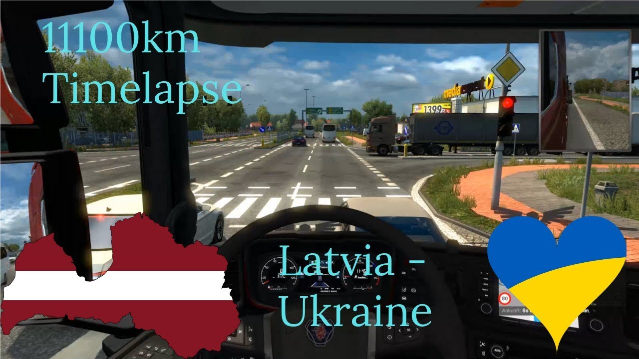 ETS 2: Latvia - Ukraine Timelapse (1100km+) ProMods