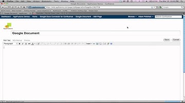 Google Docs Connector for Confluence  (OLD video)