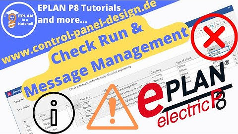 EPLAN Check Run and Message Management