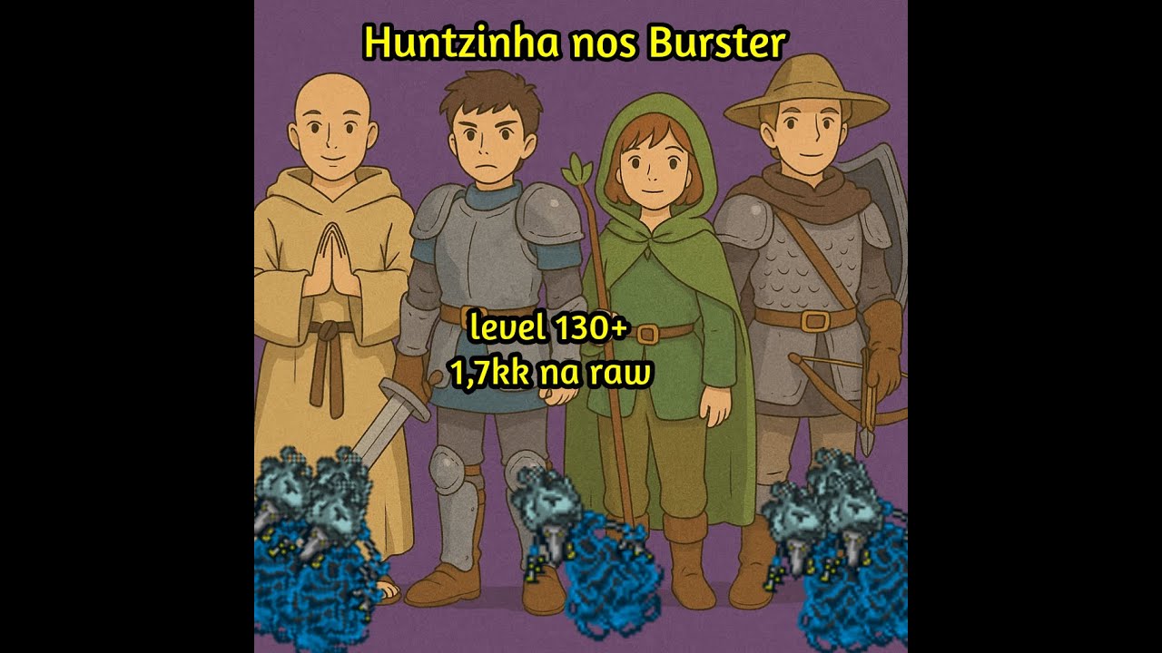 [TIBIA] HUNT NOS BURSTERS SPECTRES EM PT LOW LEVEL É MUITO SUCESSO  - DIA 7 E 8 UPANDO O MONK
