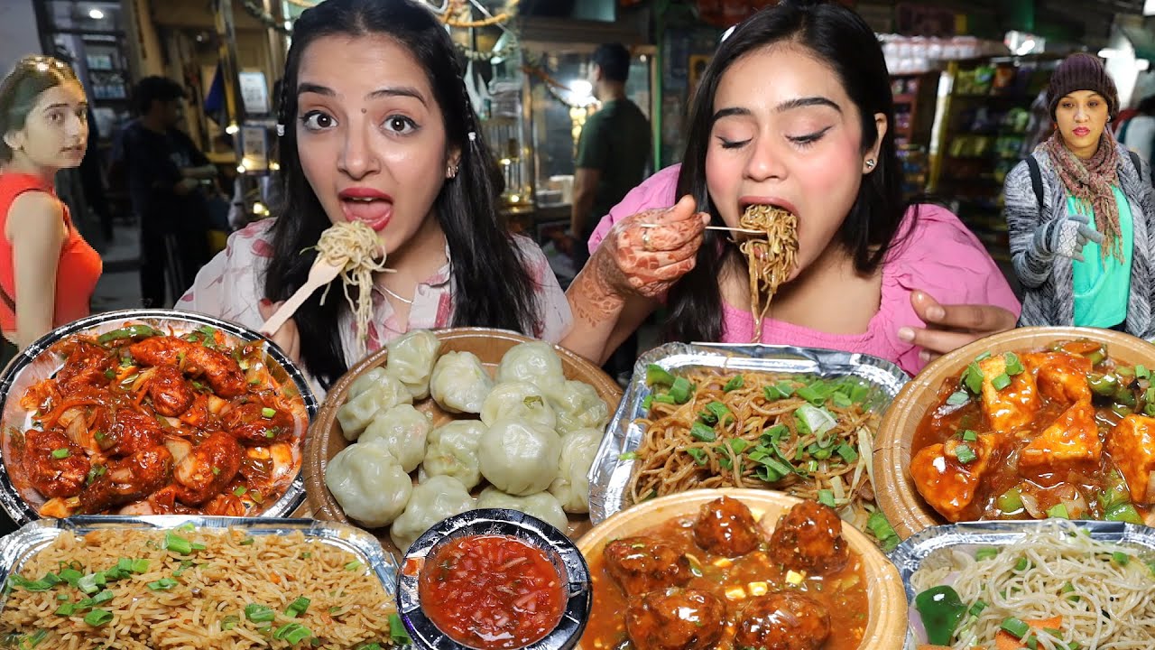 Delhi Street Food Challenge | Momos, Chow Mein, Fried Rice, Manchurian, Hakka Noodles, Chilli Paneer