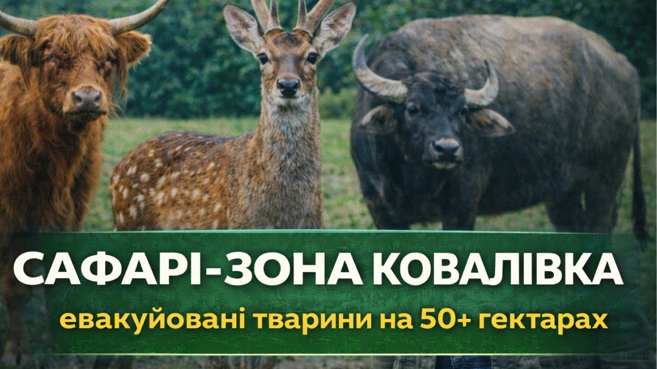 🇺🇦🦌 Сафарі серед диких тварин за 20 км від Полтави | Екопарк «Ковалівка» | Зоопарки України