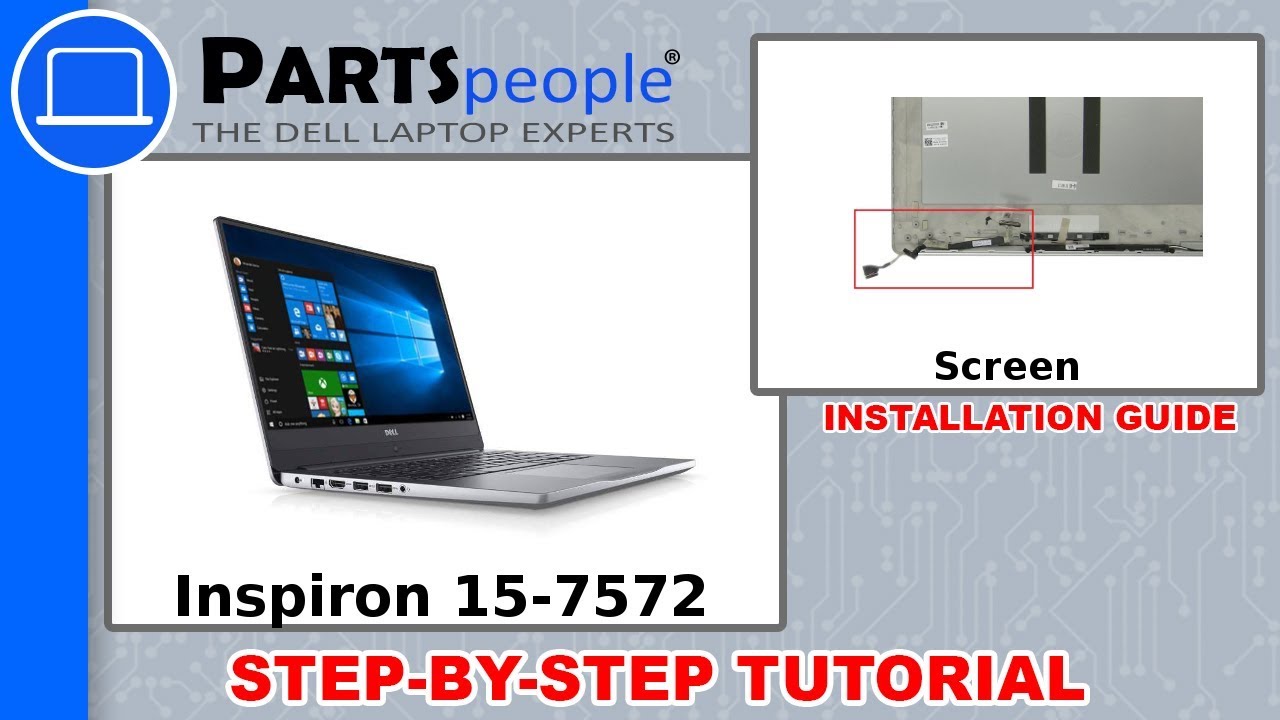 Dell Inspiron 15-7572 (P61F001) Screen How-To Video Tutorial - YouTube