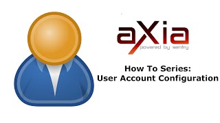 mAxia - User account configuration