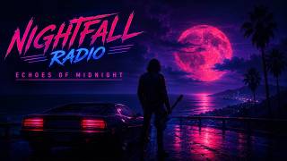 Nightfall Radio – Echoes of Midnight  | 1-Hour Synthwave Album