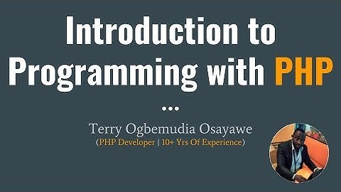 Introduction to Programming with PHP 2 of 61 (Setting Up Development Environment - Mac OS)