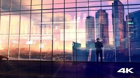 Businessman In Office And Stock Exchange Infographics 4K | Motion Graphics - Videohive template