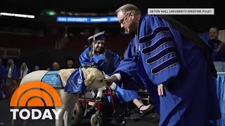 Service dog receives diploma for attending all of owner’s classes