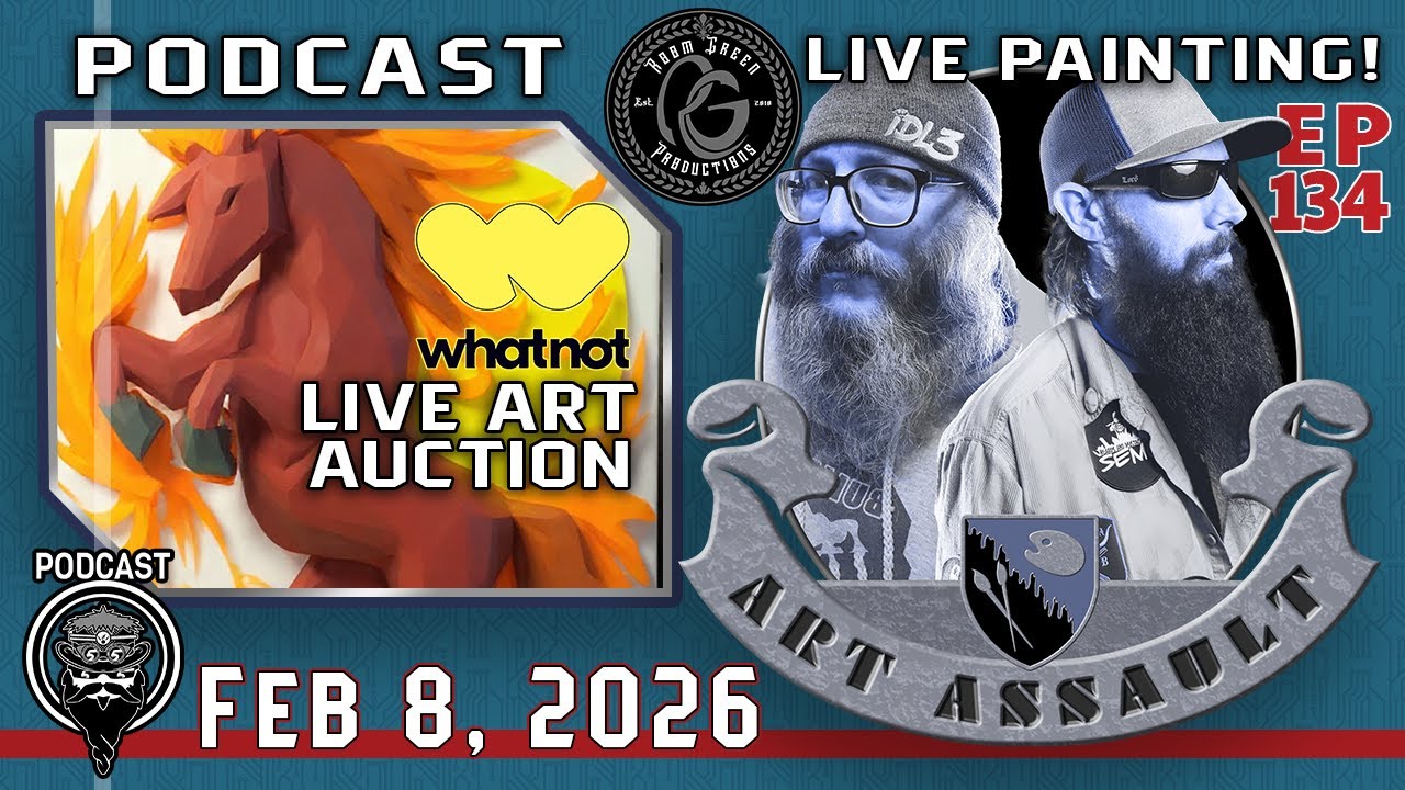 The Fire Horse Part 3! Live Painting & Art Auction – Art Assault Podcast (EP 134)