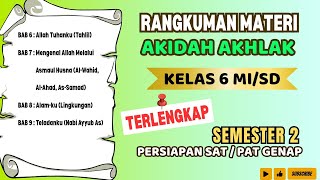 RANGKUMAN MATERI AKIDAH AKHLAK KELAS 6 MI SEMESTER 2 || Rangkuman Materi PAT/ SAT GENAP