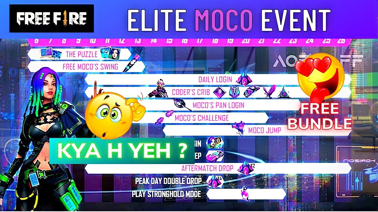 *NEW* Elite Moco Upcoming events!!!!  Free Fire Elite Moco Event Calendar - 18 September New Event