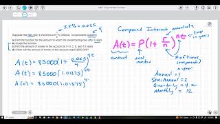 Exponential Function Application - Compound Interest
