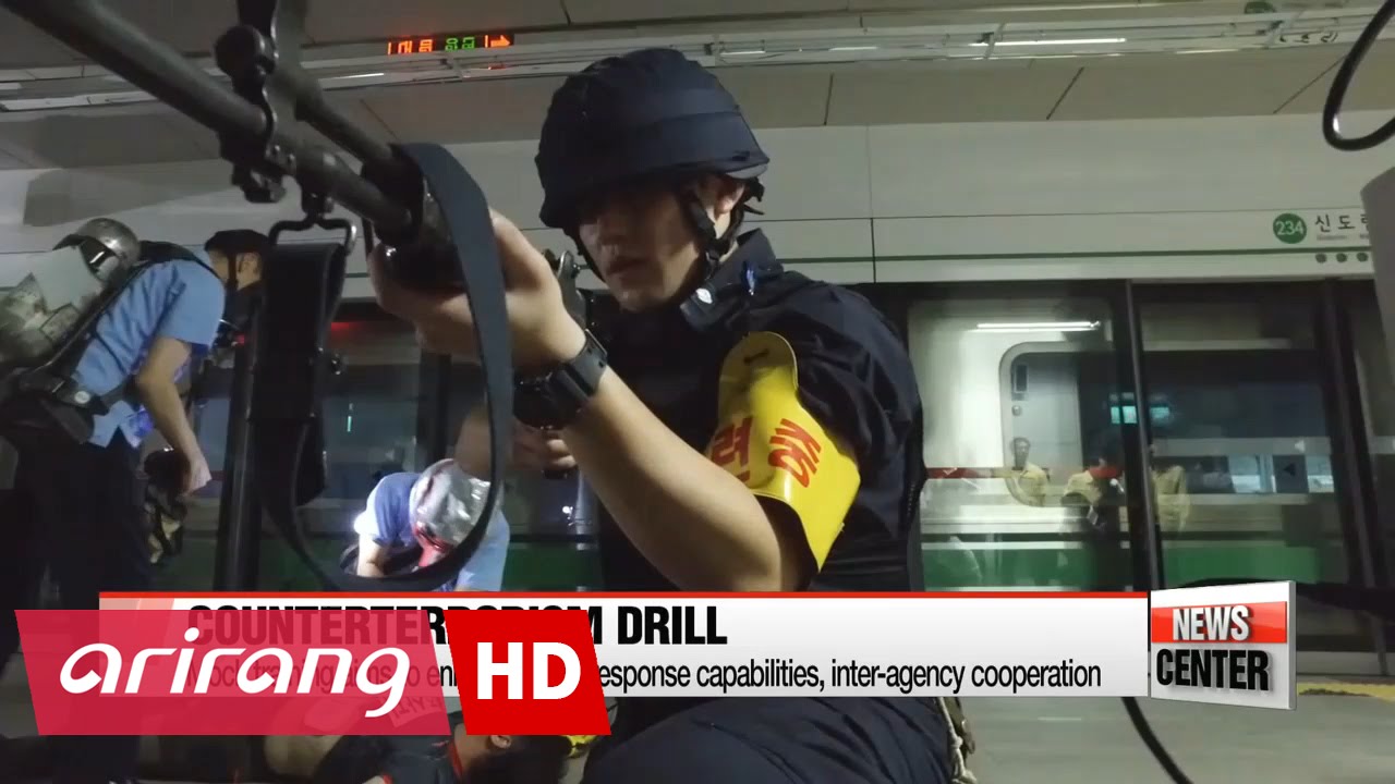 Seoul Metro holds counterterrorism drill at Seoul's Sindorim station
