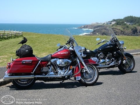 MotorcycleUSA.com rode around Oregon to test out the touring capabilities of Harley-Davidson's Road King and Yamaha's Royal Star. Watch the video here and th...