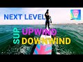 How to stand up paddle in wind  waves  upwind downwind sup board in choppy water  rail steering