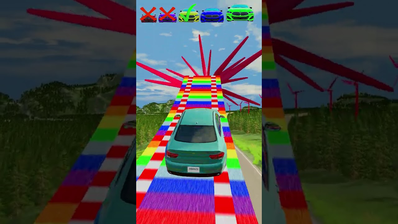 🪵Italian Brainrot Funk BeamNG DRIVE Car Jump Challenge 🦈☕ 