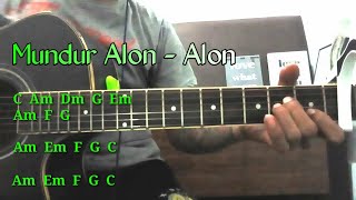 chord gitar mundur alon alon versi Gampang