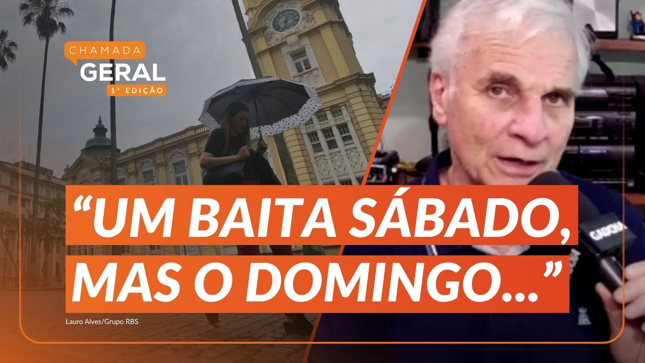 VAI CHOVER NO FIM DE SEMANA? Veja a previsão do tempo para os próximos dias no RS  | Chamada Geral 1