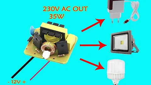 Inverter | 12V To 220V | 40W DC-AC Boost Module | Unboxing & Review | English