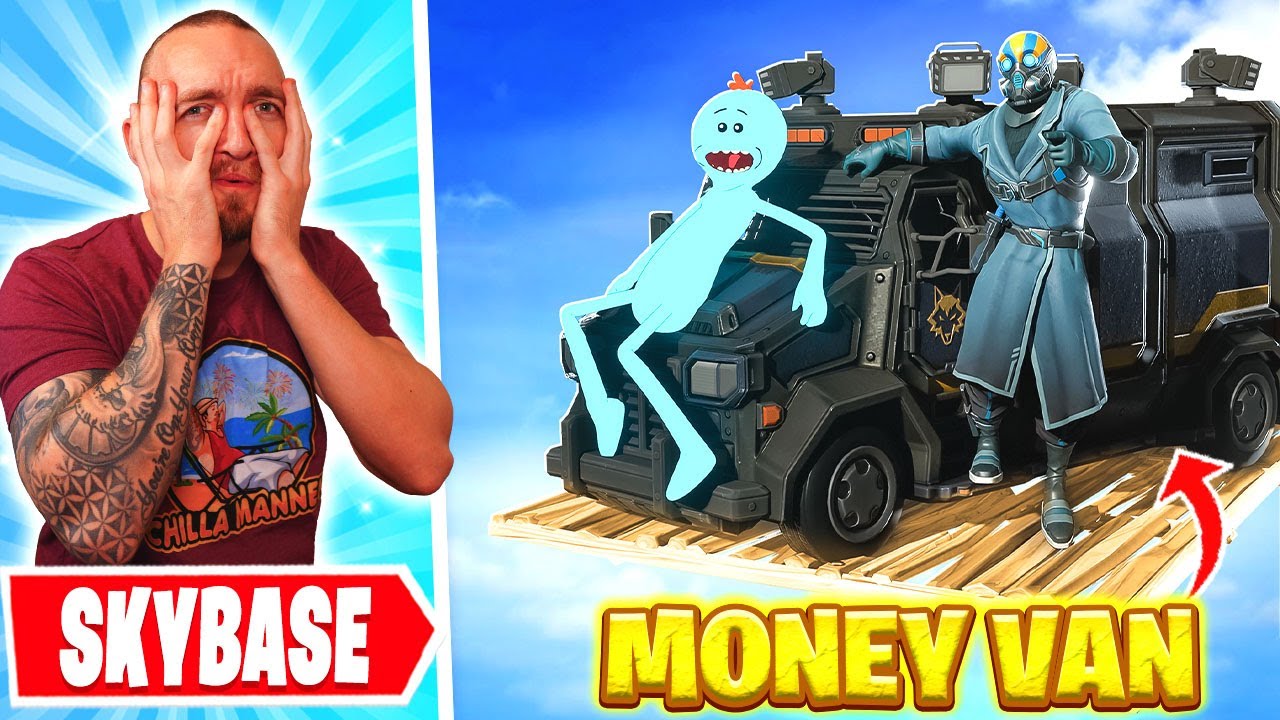 BYGGER SKYBASE MED MONEY VAN I FORTNITE