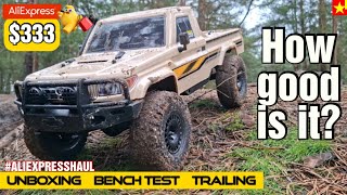 Unboxing and testing the YiKong 41011 Landcruiser 10th Scale RC Crawler #aliexpresshaul 