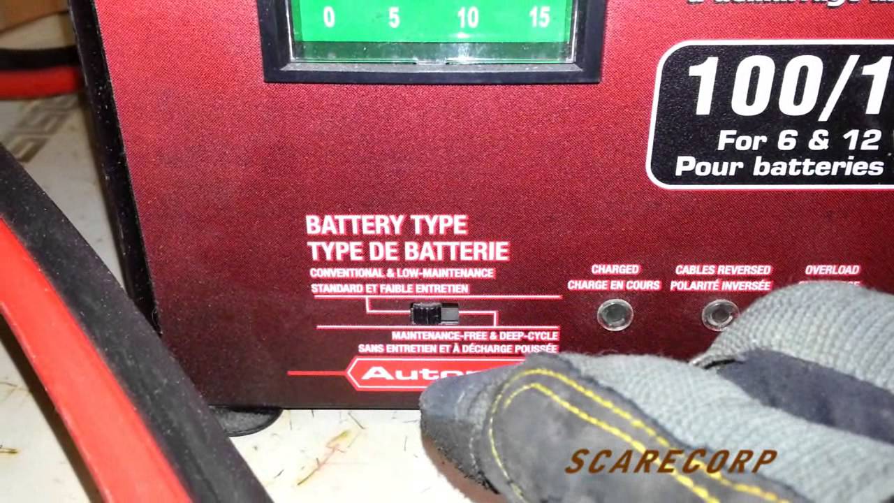 MotoMaster Battery Charger Boosting Car YouTube