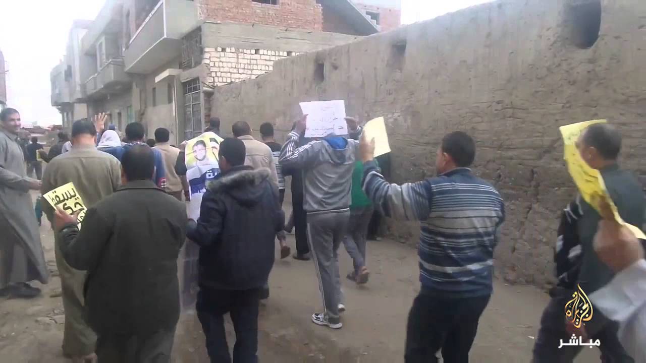 #شاهد.. مسيرة لرافضي الانقلاب بقرية عرب العليات بالقليوبية