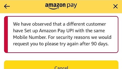 Amazon Pay UPI Problem. try again after 90days. 3mint solve your problem #amazon