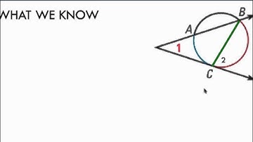 Circle Relationships: When lines intersect outside a circle