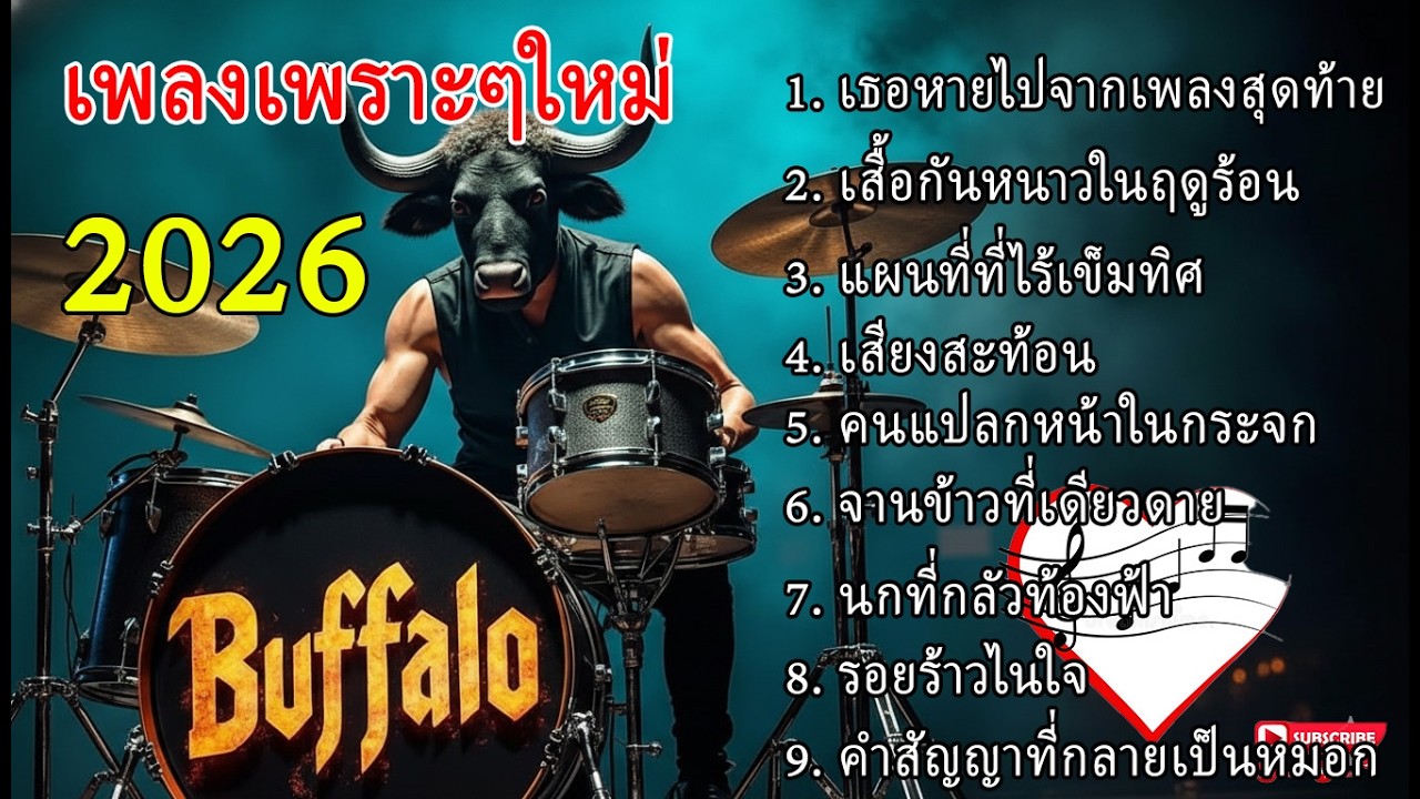 เพลงเพราะ ฟังสบายๆ มาใหม่ 2026  ฟังเพลีนๆตอนเดินทาง #buffalomood