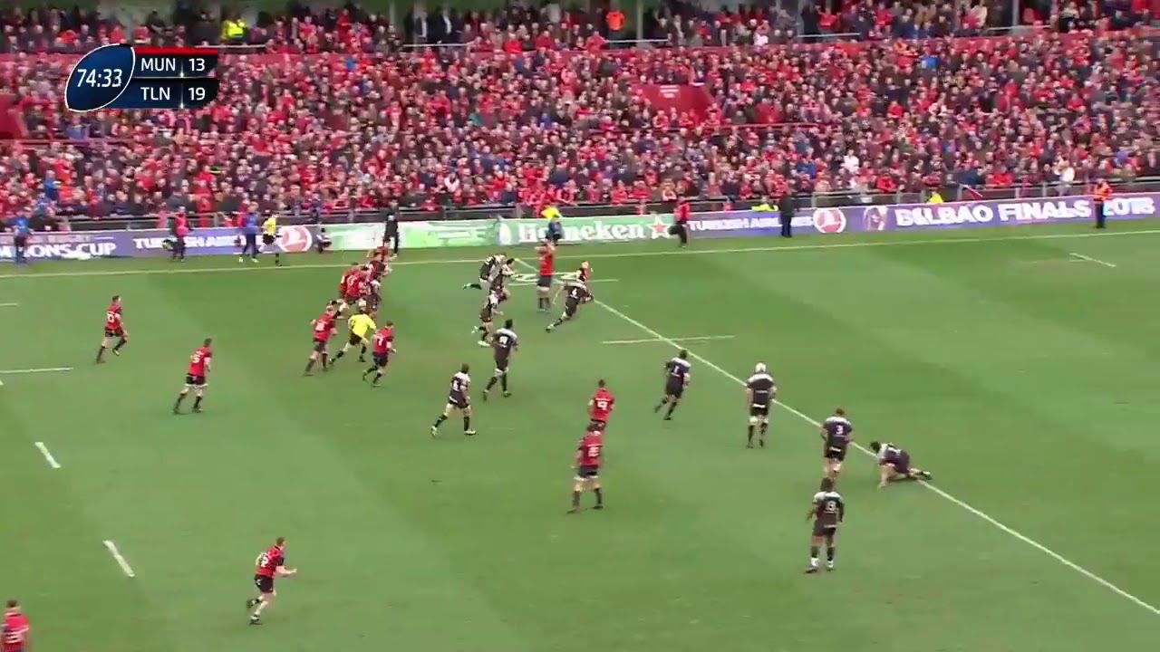 Andrew Conway try - Munster Vs Toulon - 31.03.18 - Michael Corcoran commentary