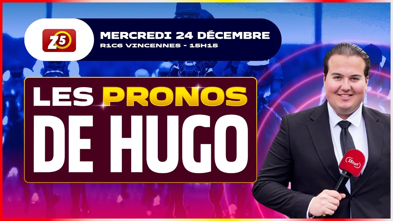 Le pronostic Quinté pour le ZE5 Ordre du 24 décembre 2025 à Vincennes