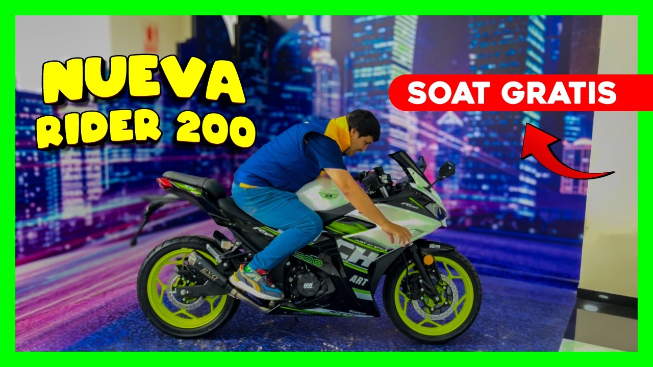 Moto Roder 200 🥇MOTOS PISTERAS JCH 🔴 LANZAMIENTO RIDER 200⚡ - YouTube