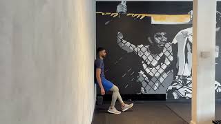 Wall Sit With Heel Elevated (Single Leg)
