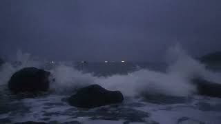 #2024년2월5일 #Musulmok Beach #무슬목몽돌해변 #southkorea #ASMR #night sea #rain #whitenoise #밤바다 #보슬비 #백색소음