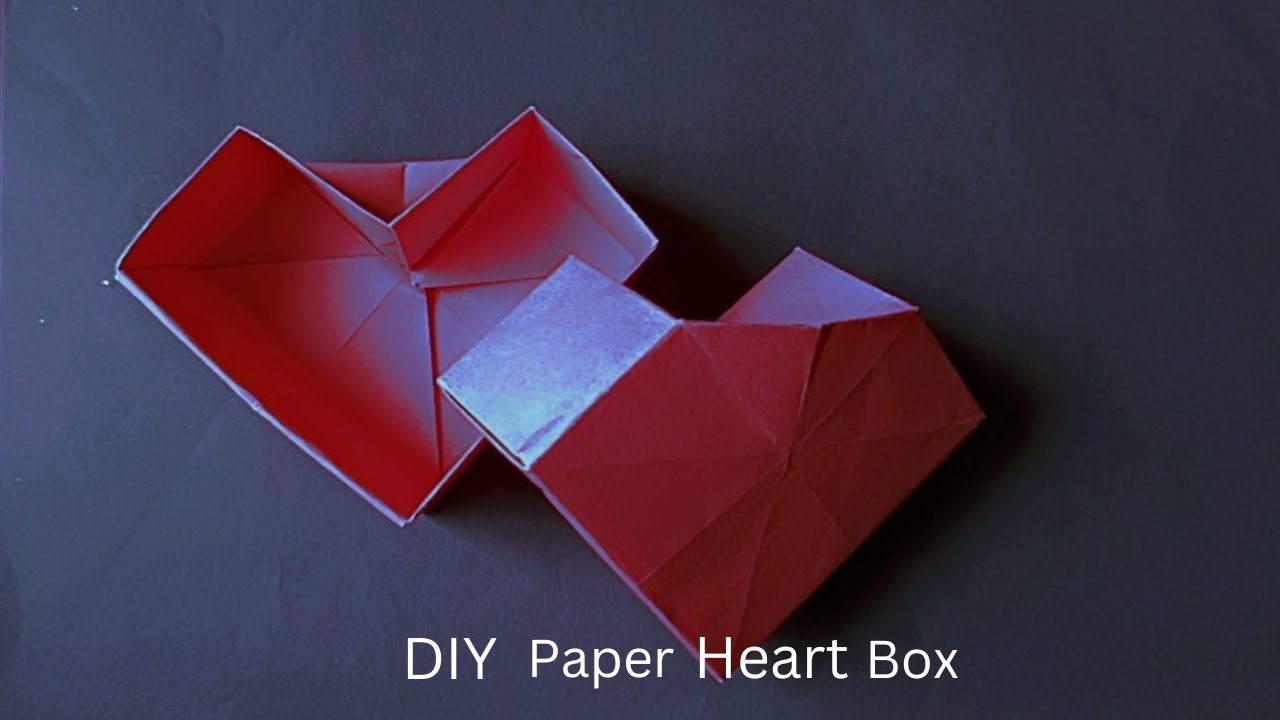 Easy craft ll DIY Heart Box ll How to make a paper heart box - YouTube