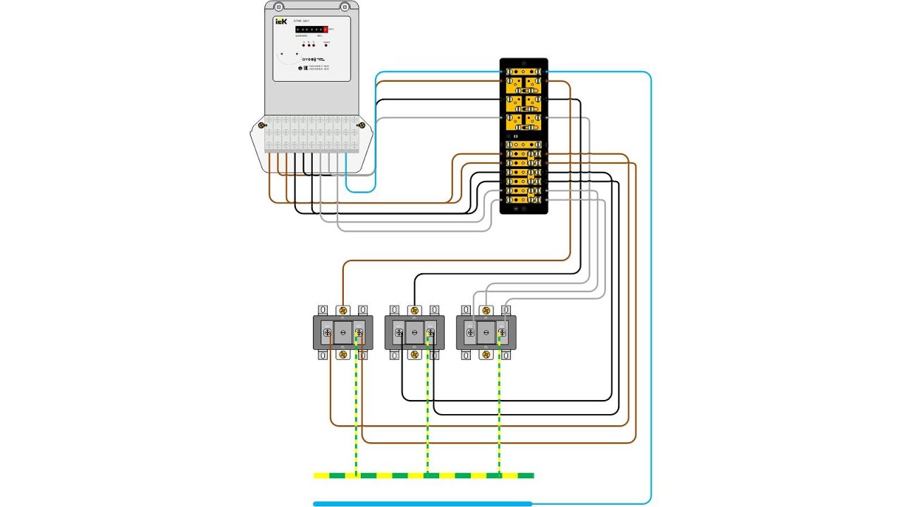 Схема подключения трехфазного электросчетчика к сети | ЭЛСИС24