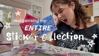 reorganising my ENTIRE sticker collection